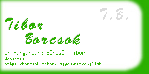 tibor borcsok business card