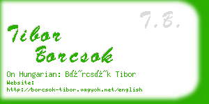 tibor borcsok business card